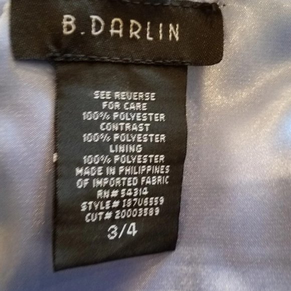 B Darlin dark blue / indigo purple party dress - Picture 6 of 6